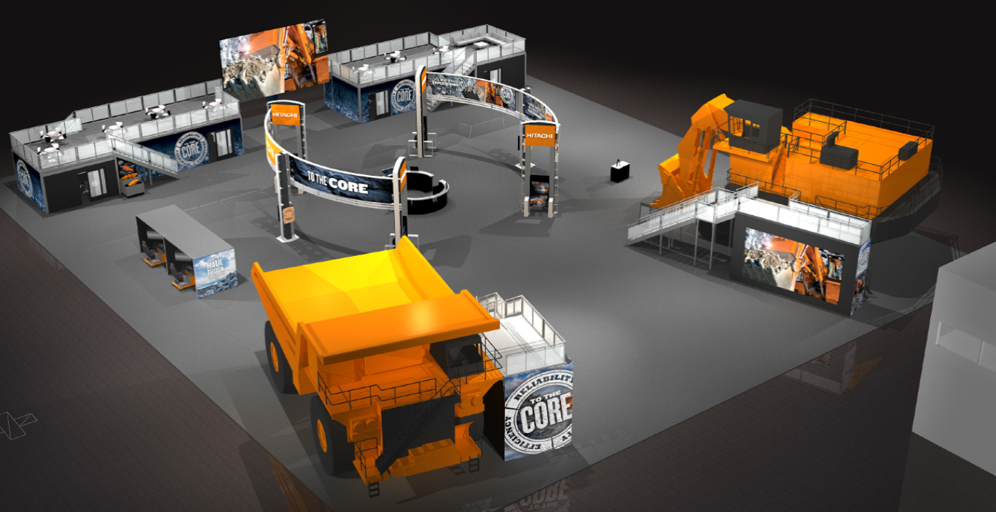 HITACHI MinExpo 3D-render