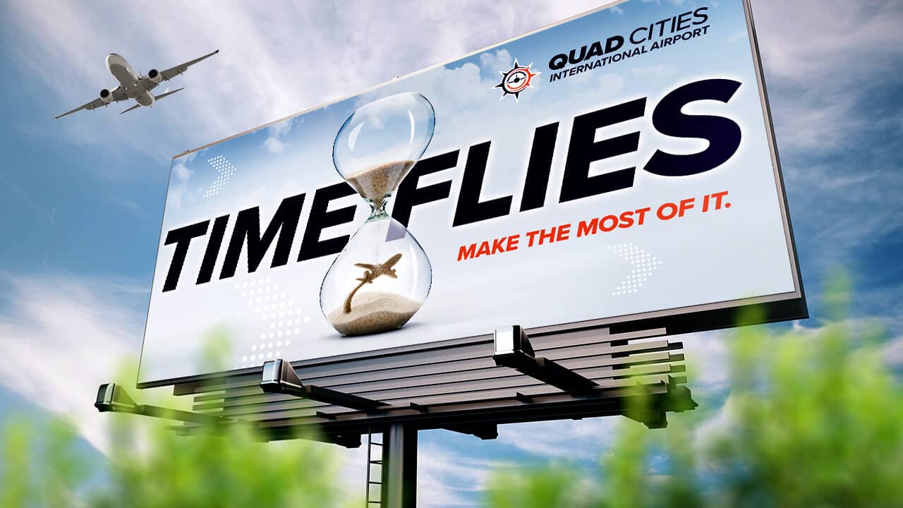 QCIA Time Flies Campaign outdoor