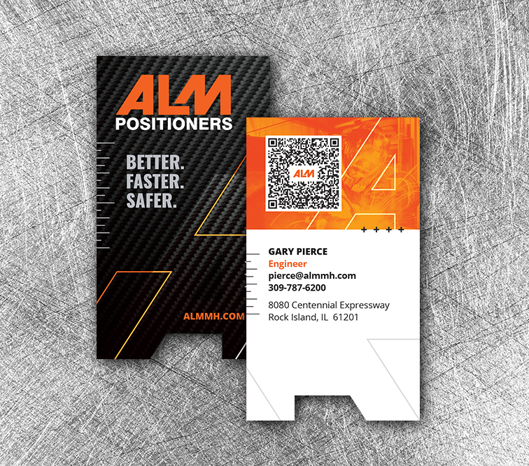 ALM Positioners business cards