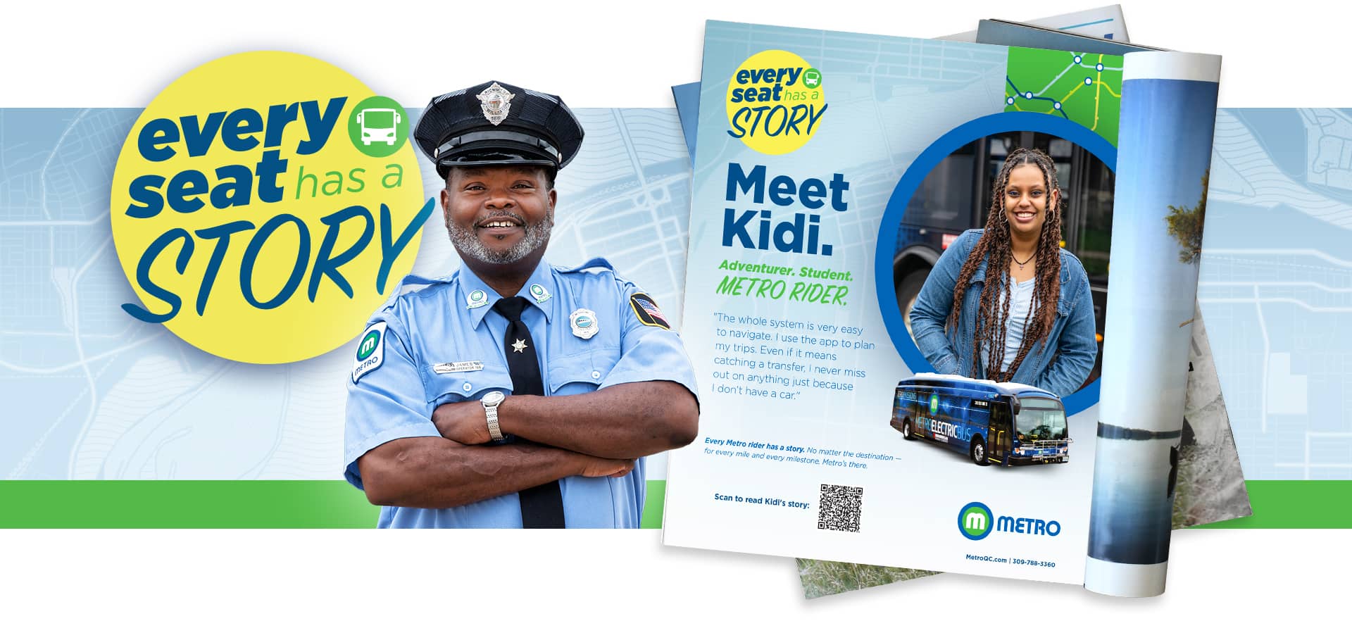 MetroLINK Meet Kidi Every Seat Has a Story campaign art